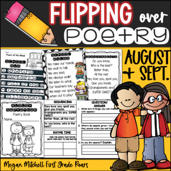 Preview of Poems for August & September Comprehension & Fluency Poetry Practice