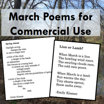 Preview of March Poems for Commercial Use
