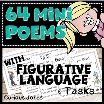 Preview of Poetry With Figurative Language & Devices - 64 Mini-Poems & Response Tasks