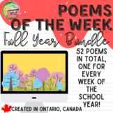 Poems of the Week: ALL YEAR LONG BUNDLE! Google Slides AND