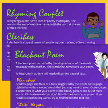 Poems to Write - Activity Sheets and Slide Presentation | TPT
