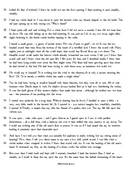 Poe's Tell-Tale Heart. 3 adapted / leveled versions for all students to