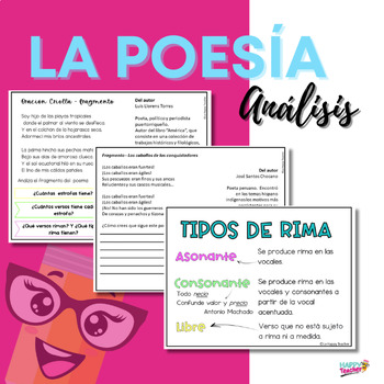 Preview of Poesía - Versificación | Poetry | Spanish