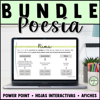 Preview of Poesía y rima | Análisis de poemas | Poemas en español | Spanish poetry BUNDLE