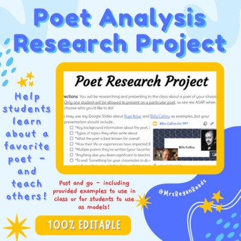 Preview of Poet Analysis & Research Project