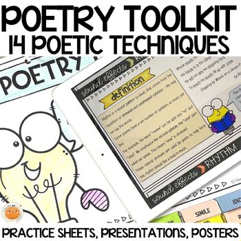 Preview of Poetic Techniques - Mood, Rhyming, Figures of Speech + Posters & Presentation