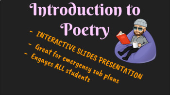 Preview of Poetic Devices Interactive Slides Presentation w/ Quiz