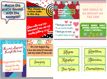 Preview of Poetic / Literary Devices Matching Cards