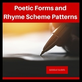Poetic Forms and Rhyme Scheme Patterns, No Prep Lesson, Po