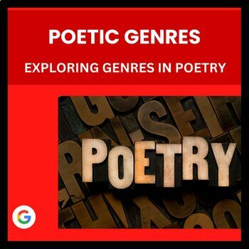 Preview of Poetic Genres, Exploring Poetry, Genre, No-Prep, Editable