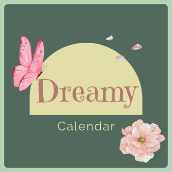 Preview of Dreamy Printable calendar 2024 - School - Teacher - Classroom