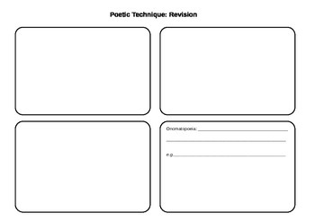 Preview of Poetic Technique Revision Squares