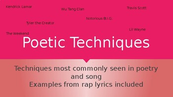Preview of Poetic Techniques in Rap Music Presentation