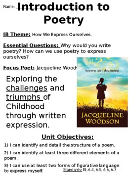 Preview of Poetry 101- Figurative Language and Elements