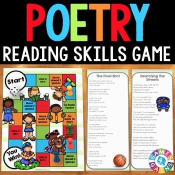 Preview of Poetry Comprehension, Elements of Poetry Terms, Poetry Unit Task Cards Activity