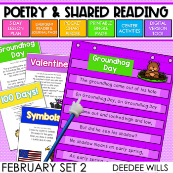 Preview of Poetry for Shared Reading Valentine's Day & More Poems for February Set 2