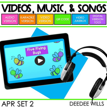 Preview of Spring Poems w Music & Poetry Videos QR Codes Earth Day, Bunny, Bugs, Life Cycle