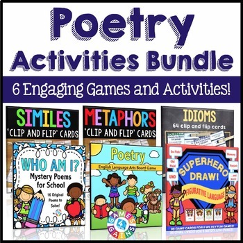 Preview of Introduction to Poetry Lesson Stations Practice Figurative Language Review Games