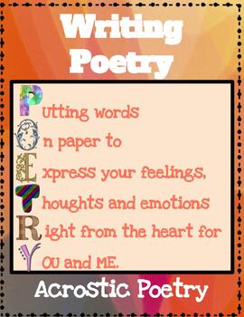 Preview of Poetry: Acrostic Poetry DIGITAL (Write Your Own) Template