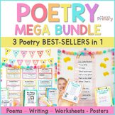 Poetry Activities Bundle - Shared Reading, Writing, Weekly Poems - Poetry Month
