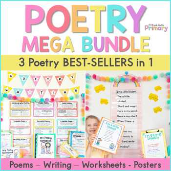 Preview of Poetry Writing & Activities Bundle - Shared Reading, Weekly Poems - Poetry Month