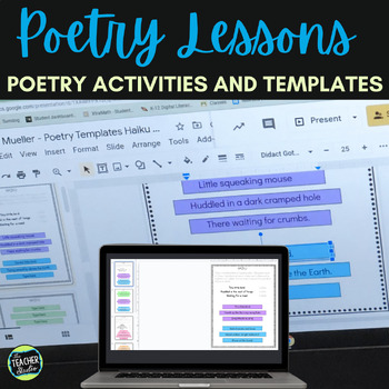 Preview of Poetry Writing Activities - Poetry Templates for Grades 3 - 5 - Writing Poetry