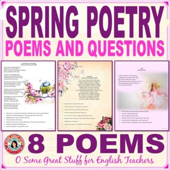 Preview of Spring Poetry - Classic Poems with Questions and Tasks and Answer Key