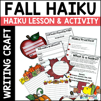 Preview of Poetry Activity Fall and Autumn Haiku Writing Activities and Display
