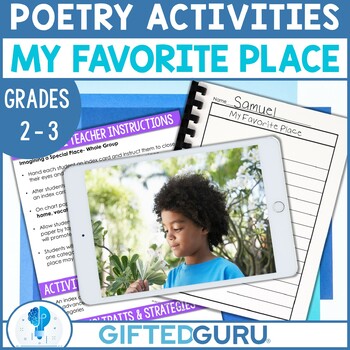 Preview of Poetry Writing with Nouns and Adjectives | My Favorite Place Poem for 2nd & 3rd
