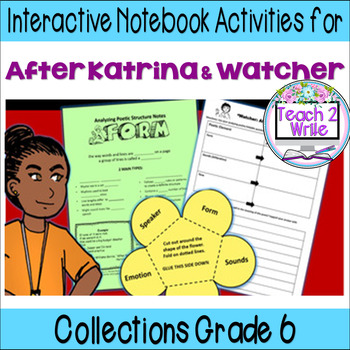 Preview of Poetry: "After Katrina" & "Watcher" Interactive Notebook Activities Gr. 6
