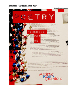 Preview of Poetry: America For Me, Patriotism and Henry VanDyke