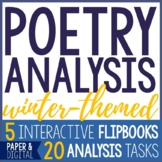 Poetry Analysis - 5 Winter Poems - Interactive Flip Books 