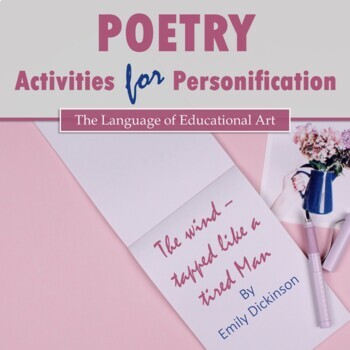 Preview of Poetry Analysis Activities w/ Emily Dickinson & 'The Wind —' Personification