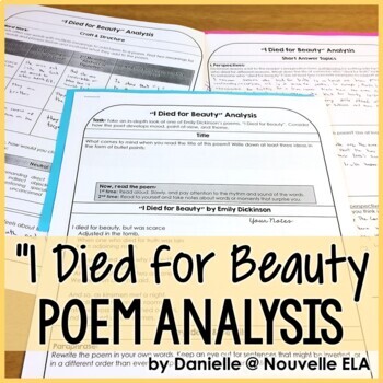 Preview of Poetry Analysis - Emily Dickinson - Emergency Sub Plan (paper + digital)