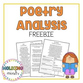 Preview of Poetry Analysis Freebie! Poems with Comprehension, Vocabulary and Word Work!