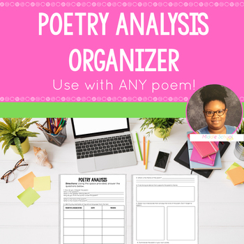 Poetry Analysis Graphic Organizer Distance Learning by Middle School Rush
