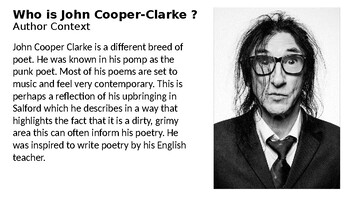 Poetry Analysis I Wanna Be Yours By John Cooper Clarke Tpt