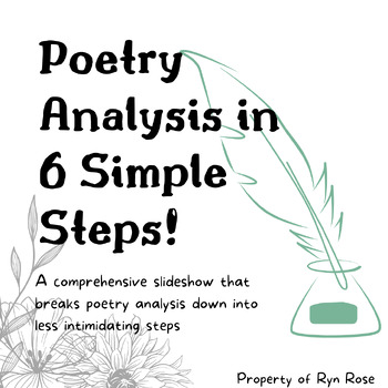Preview of Poetry Analysis In Steps, Writing Odes, Google Slides, Notes, Lecture, CCSS
