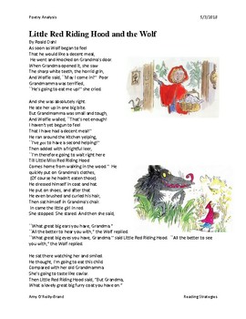 Poetry - Little Red Riding Hood and the Wolf by Reading by O'Reilly