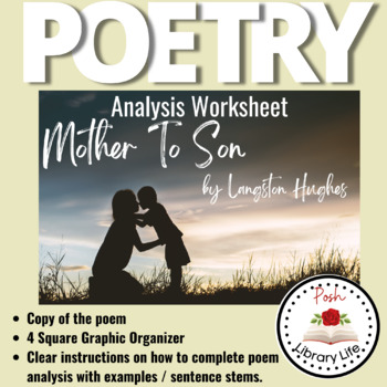 Preview of Poetry Analysis Mother To Son Langston Hughes