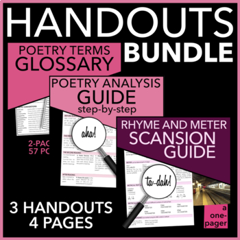 Poetry Analysis, Rhyme & Meter, Poetic Devices BUNDLE of ...