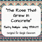Poetry Analysis "Rose That Grew in Concrete" for Google Classroom