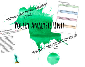Preview of Poetry Analysis Unit Bundle
