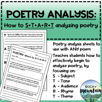 Preview of Poetry Analysis: Upper Elementary (START)