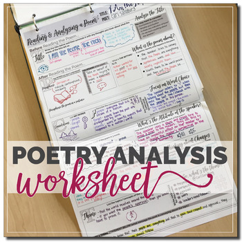 Preview of Poetry Analysis Worksheet