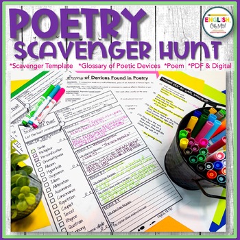 Preview of Poetry Scavenger Hunt, Poetry Analysis