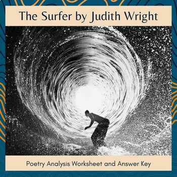 Preview of Poetry Analysis Worksheet The Surfer Judith Wright