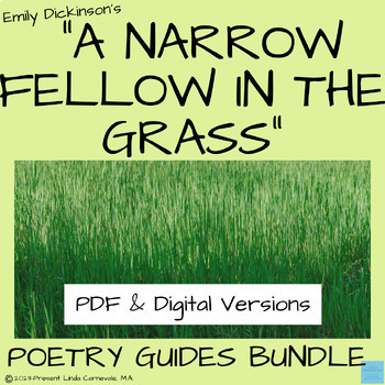 Preview of Emily Dickinson Nature Poem Analysis Worksheets - Middle and High School English