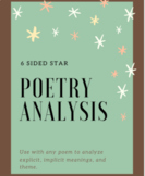 Poetry Analysis and Illustration-6 Sided Star Graphic Organizer