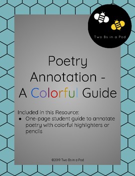 Preview of Poetry Annotation - A Colorful Guide